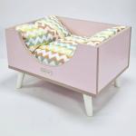 Лежанка для кошек и собак мелких и средних пород (розовая) 58см x 45см x 24см