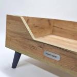 Лежанка для кошек и собак мелких и средних пород (коричневая / под дерево) 58см х 58см х 18см