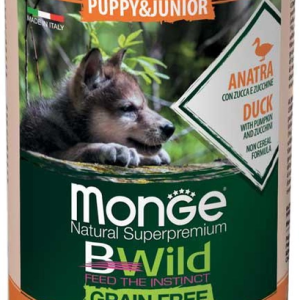 Monge Dog Wet Bwild Puppy & Junior բադով, դդմիկով և ցուկկինիով 400 գ