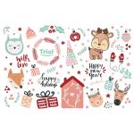 Triol Коврик под миску «Праздник» | Новогодний принт, 430×280 мм