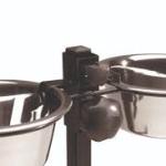 Набор металлических мисок для еды с подставкой