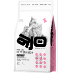 AJO Cat Kitten & Mom Сухой полнорационный корм для котят, беременных и кормящих кошек с индейкой, упаковка 1.5 кг