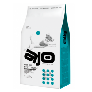 Ամբողջական կեր հնդկաձավարով փոքր ցեղատեսակի չափահաս շների համար, 8 կգ փաթեթ, AJO