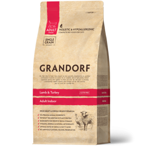 Չոր կեր կատուների համար՝ գառի և հնդկահավի մսով, 8 կգ Grandorf Cat Adult