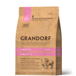 Չոր կեր գառնուկով և հնդկահավով՝շան ձագերի համար, 1 կգ Grandorf Puppy