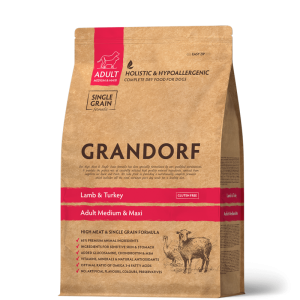 Չոր կեր միջին և մեծ չափի շների համար՝ գառան և հնդկահավի մսով, 10կգ Grandorf Dog Medium & Maxi