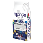 Сухой корм для взрослых собак средних пород Monge Dog Medium Adult со вкусом курицы и риса 15 кг