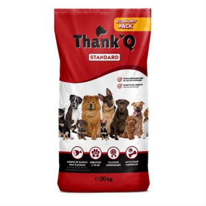 Complete Dry Dog Food with Ham Flavor for moderately active dogs — Thank'Q Standard Ham, 20kg