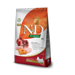 Полнорационный сухой корм для взрослых собак мелких пород — N&D Pumpkin Adult Mini Chicken, 2.5 кг