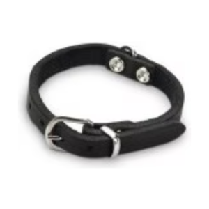 Կաշվե վզկապ շների համար, սև, 27x10 մմ Beeztees