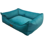 Лежак для домашних животных велюр бирюзовый