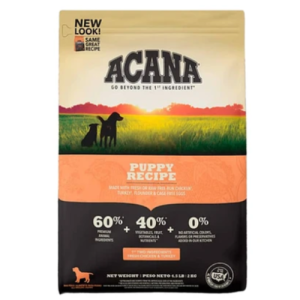 Չոր կեր միջին և մեծ ցեղատեսակի շան ձագերի համար (17 կգ) ACANA HERITAGE