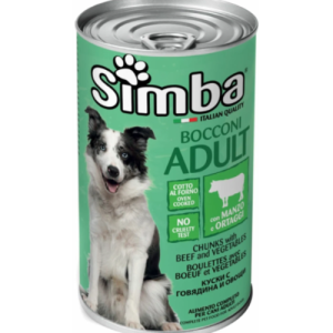 Պահածո Մեծ Շների Համար Տավար + Բանջարեղեն 1230գ Simba