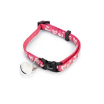 Նեյլոնե Կատվի Վզկապ սրտիկներով (վարդագույն 20-30X1) Beeztees