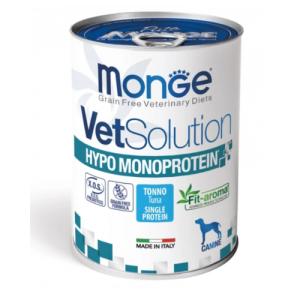 Պահածո շների համար՝ Monge Vet Hypo Monoprotein, թունա, 400գ
