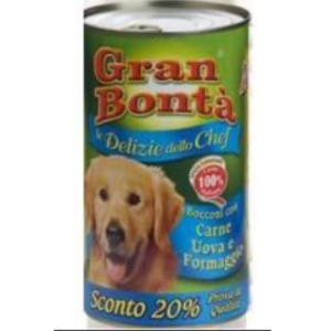 Պահածո շների համար՝ MONGE GRAN BONTA CHEF, միս/ձու/պանիր