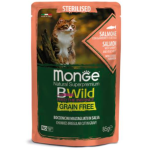 Pouch for sterilized cats Monge Bwild fish (salmon)