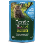 Պաուչ կատուների համար Monge Bwild adult ձկան (անչոուս)