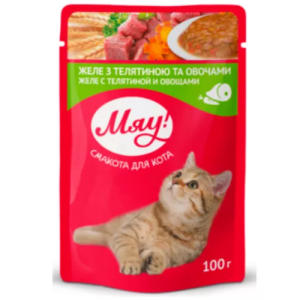 Jelly for cats 100g veal/vegetables Miau