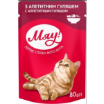 Желе для кошек Мясной соус (80 г) Мяу