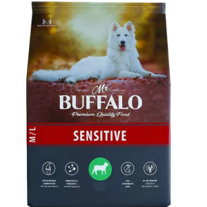 Сухой корм для собак со вкусом ягнёнка (14 кг) Mr. Buffalo M/L Adult Sensitive