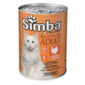 Պահածո հնդկահավի մսով՝ կատուների համար (415 գ) Simba