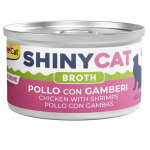 Дополнительное питание для кошек с кусочками куриной грудки и креветок (70 г) ShinyCat