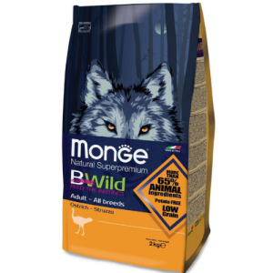 Չոր կեր բոլոր ցեղատեսակի հասուն շների համար (15 կգ) Monge Bwild Ostrich
