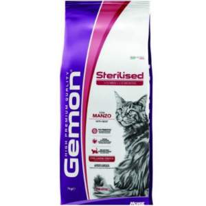 Չոր կեր ստերիլիզացված կատուների համար (Տավար) 7 կգ GEMON STERIL