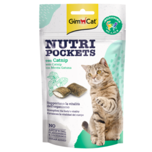 Հյուրասիրություն կատուների համար՝ Կատվախոտով (60 գ) GimCat Nutri Pockets