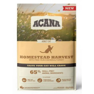 Չոր կեր կատուների համար` հավ/հնդկահավ 4,5 կգ ACANA HOMESTEAD
