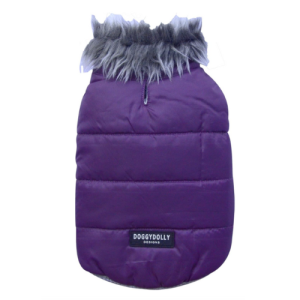 Մանուշակագույն մորթիով բաճկոն շների և կատուների համար XXS-XXL Doggy Dolly