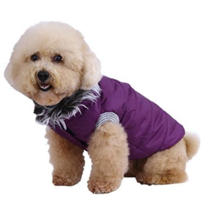 Пурпурная Меховая Куртка для собак и кошек XXS-XXL Doggy Dolly