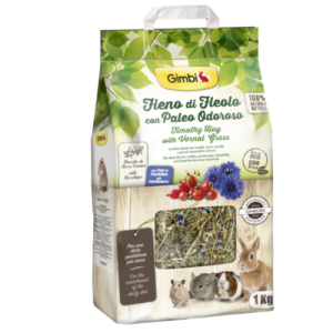 Չորացված խոտ փոքր կրծողների համար՝ (1 կգ) GIMBI Timothy Hay
