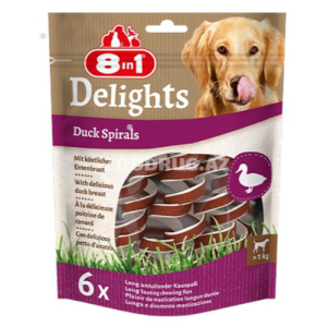 Հյուրասիրություն շների համար՝ զսպանակաձև բադի մսով (6 հատ / 60 գ) DELIGHTS