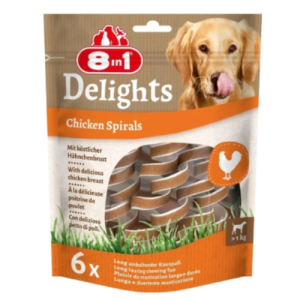 Հյուրասիրություն շների համար՝ զսպանակաձև հավի մսով (6 հատ / 60 գ) DELIGHTS