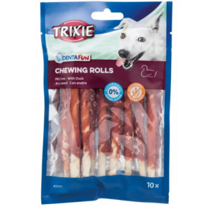 Ոլորած ձողիկներ շների համար (բադի մսով) «Denta Fun»