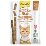 Հյուրասիրություն կատուների համար՝ հնդկահավով և բրնձով (4 հատ) GimCat Sticks
