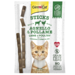 Հյուրասիրություն կատուների համար՝ գառով և թռչնամսով (4 հատ) GimCat Sticks