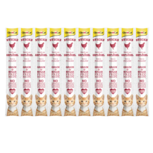 Հյուրասիրություն կատուների համար՝ թռչնամսով (10 հատ) GimCat Sticks