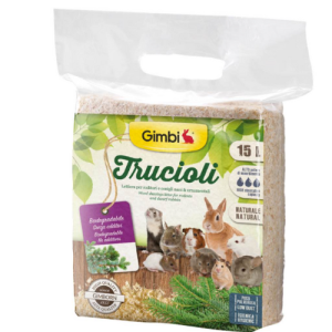 Wood shavings litter for Rodents 15L / 60L – Gimbi Low-Dust Wood Shavings Litter