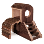 Rodent Toy — Two-Story Wooden House