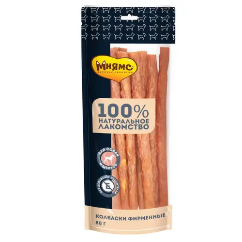 Նրբերշիկներ շների համար՝ (80 գ) Մնյամս