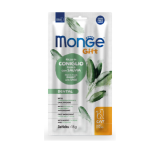Ձողիկներ կատուների համար — ճագար/եղեսպակ (3x5 գ) MONGE GIFT