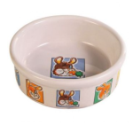Керамическая кормушка с рисунком для кроликов (300 мл, 11.5 см)