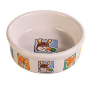 Կերամիկական նկարազարդ կերաման ճագարների համար (300 մլ, 11.5 սմ)