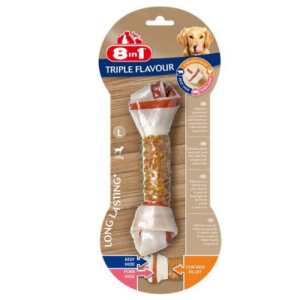 Հանգուցավոր ոսկոր շների համար՝ հավի, խոզի և տավարի համով (85 գ) Triple Flavour