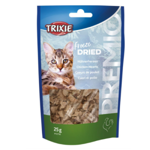 Խորտիկ կատուների համար՝ հավի չորացրած սիրտ (25 գ) Trixie