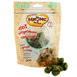 Ոսկորներ շների համար՝ հավի և անանուխի համով (100 գ) Մնյամս