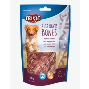 Ոսկորներ շների համար՝ բադի և բրինձի համով (80 գ) Trixie